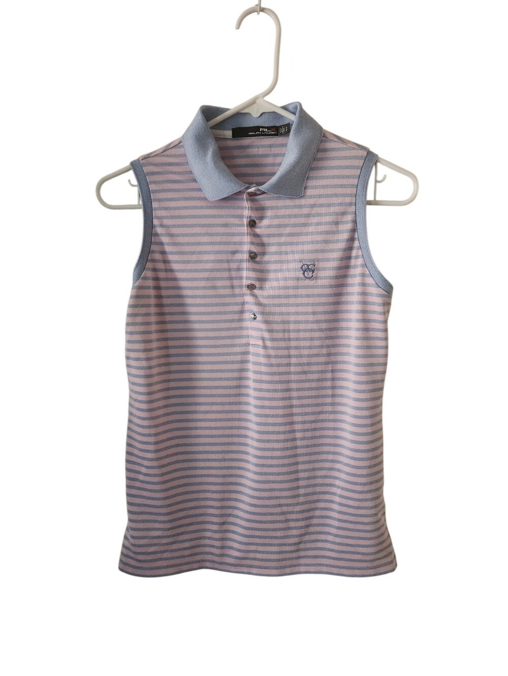 Ralph Lauren RLX Striped Sleeveless Golf Polo